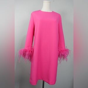 Tuckernuck Medium Hot Pink Barbie Feather Mod Mary Dress